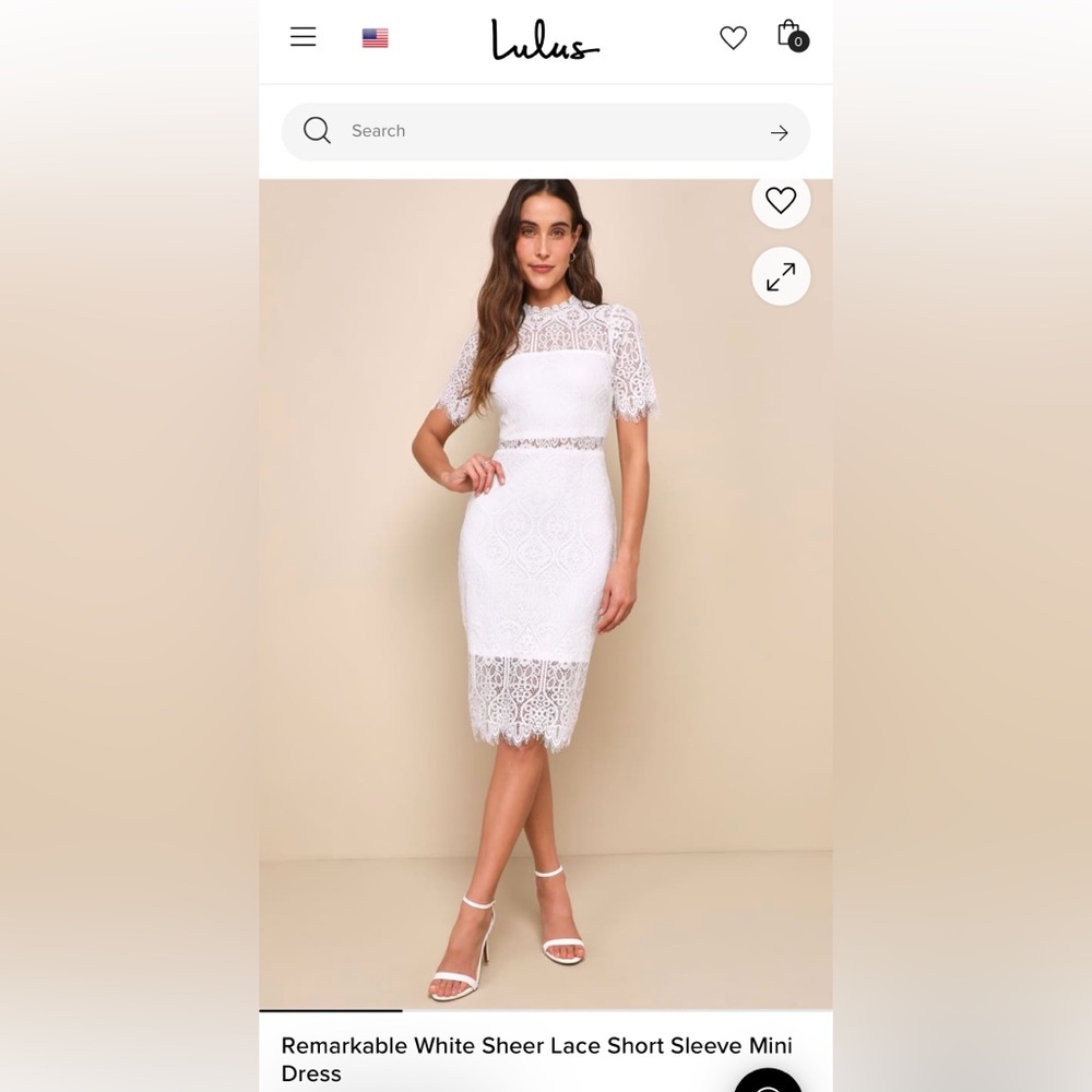 Lulu's White Sheer Lace Midi Dress